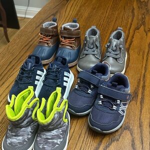 Stylish Kids Shoes Set - Adidas, Carters, Stride Rite Sizes 3,4,5